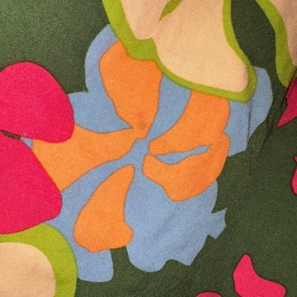 VTG Green Floral Multicolor Manuheali’i baby doll XL Dress - Picture 4 of 6